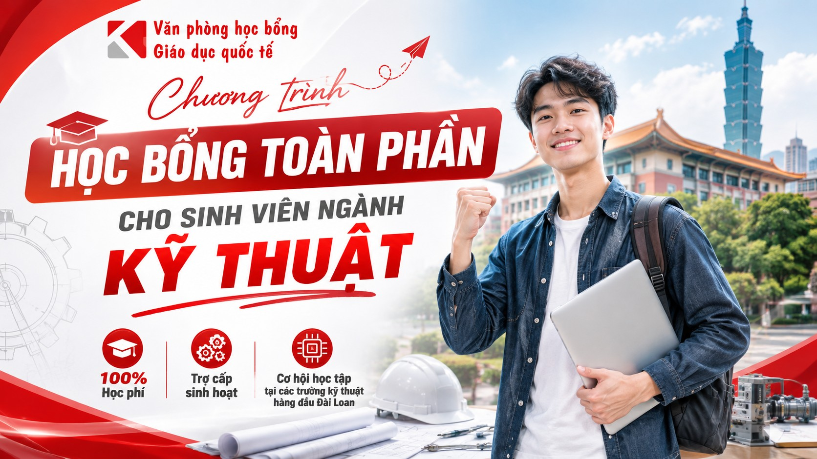 Học bổng toàn phần cho sinh viên ngành Kỹ thuật