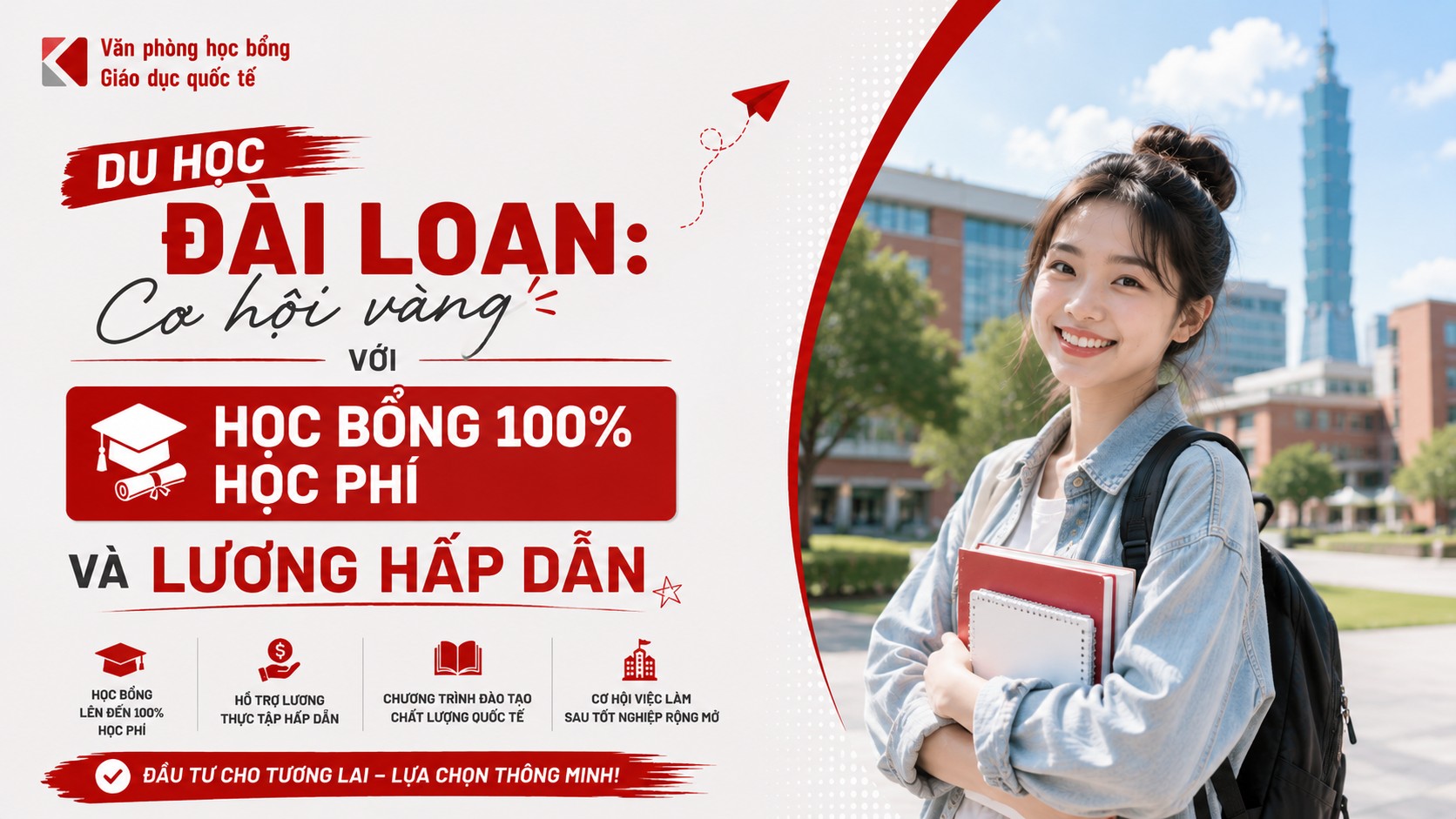 Du học Đài Loan: Cơ hội vàng với học bổng 100% học phí và lương hấp dẫn