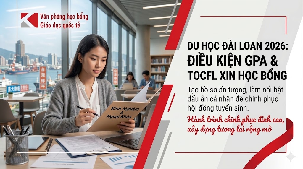 Du Học Đài Loan 2026: Điều Kiện GPA & TOCFL Xin Học Bổng
