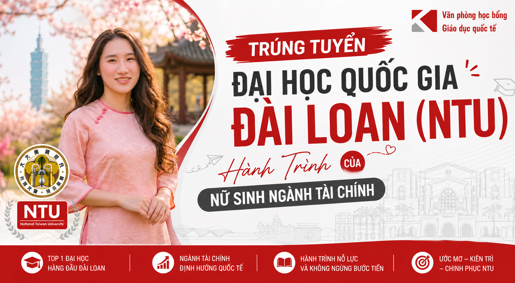 Trúng Tuyển Đại Học Quốc Gia Đài Loan (NTU): Hành Trình Của Nữ Sinh Ngành Tài Chính