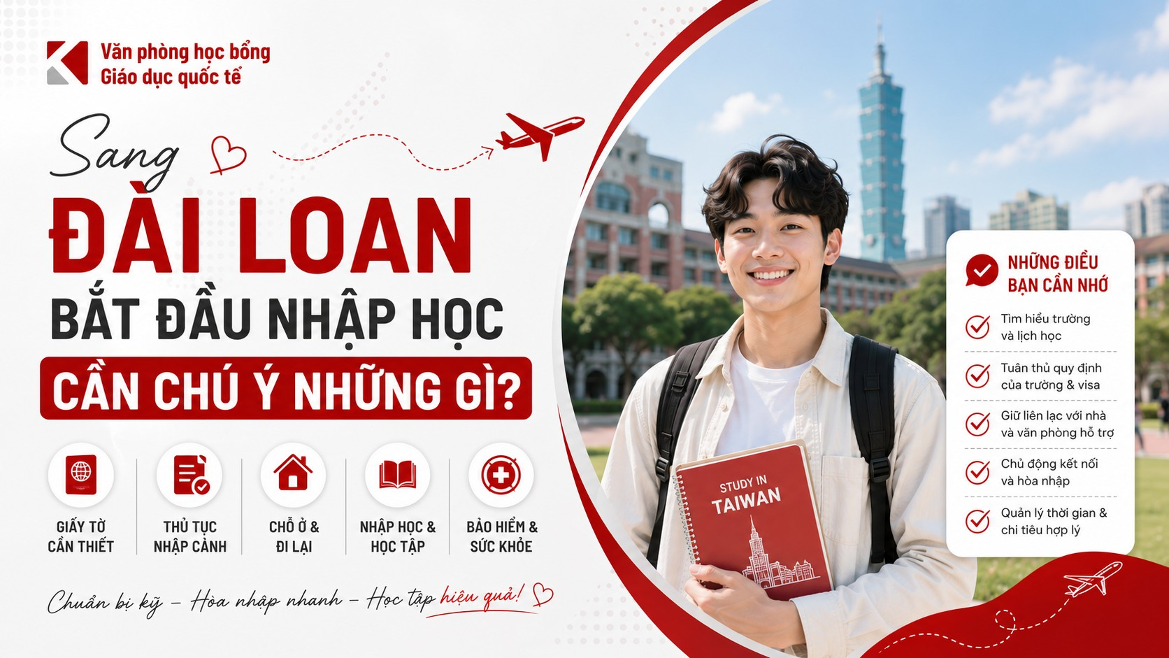 Hướng Dẫn Thủ Tục Nhập Học Du Học Đài Loan | Sự Kiện 22/08
