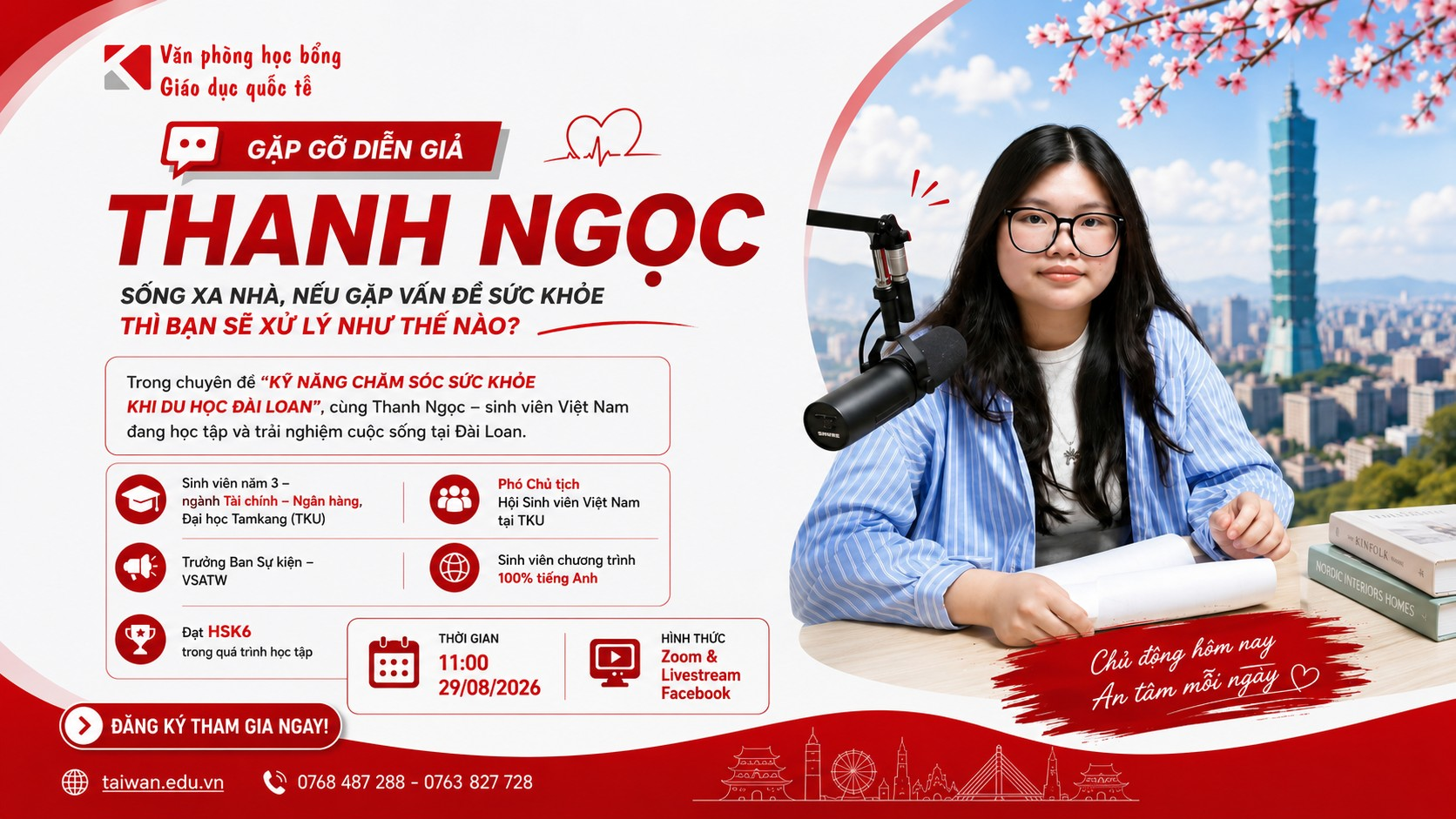 Kỹ Năng Chăm Sóc Sức Khỏe Khi Du Học Đài Loan | Sự Kiện 29/08