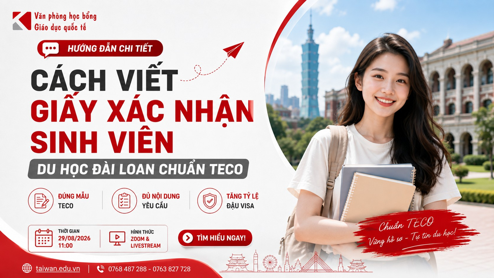 Cách Viết Giấy Xác Nhận Sinh Viên Du Học Đài Loan Chuẩn TECO