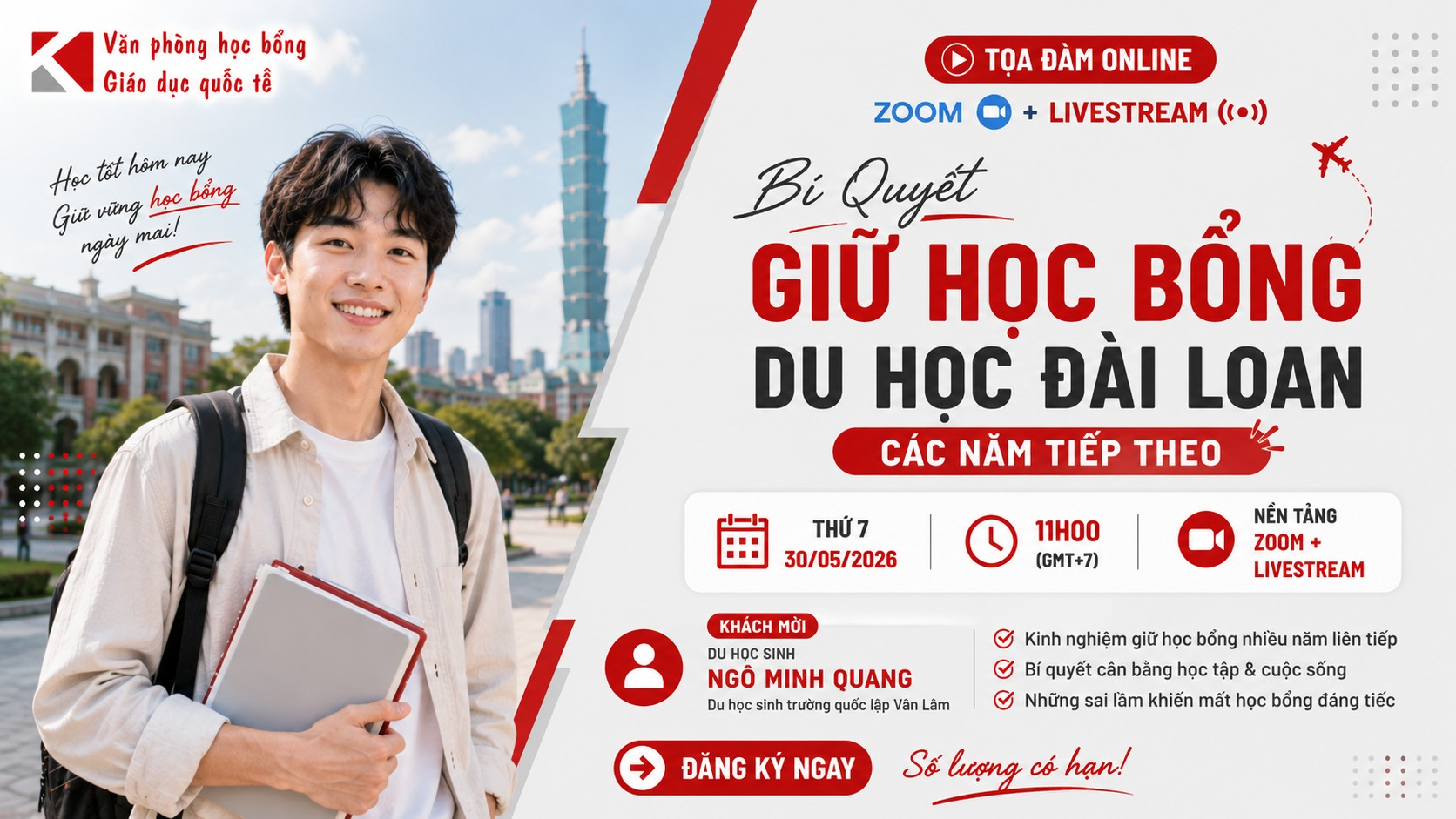 Bí Quyết Giữ Học Bổng Du Học Đài Loan Các Năm Tiếp Theo