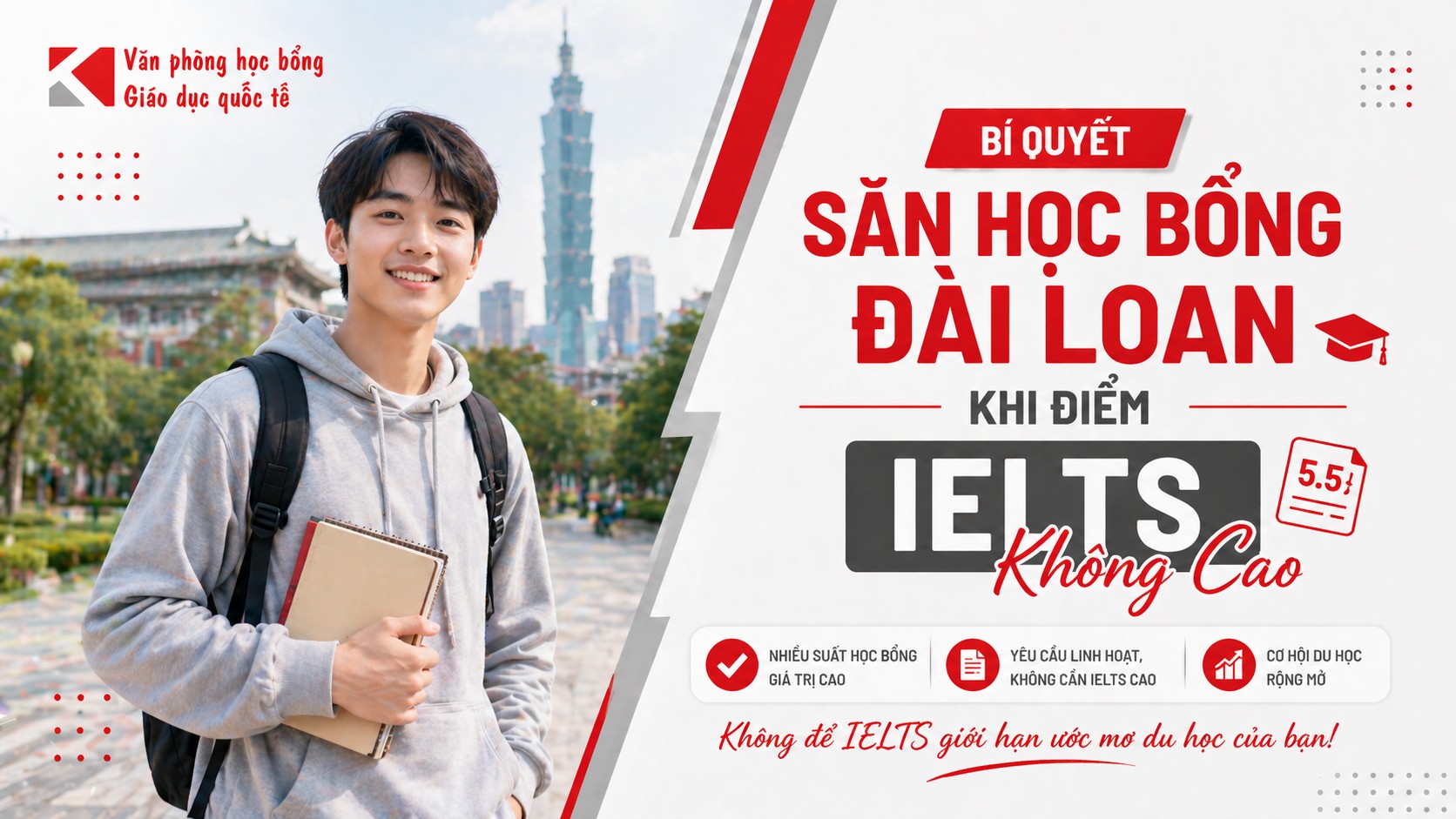 Bí Quyết Săn Học Bổng Đài Loan Khi Điểm IELTS Không Cao
