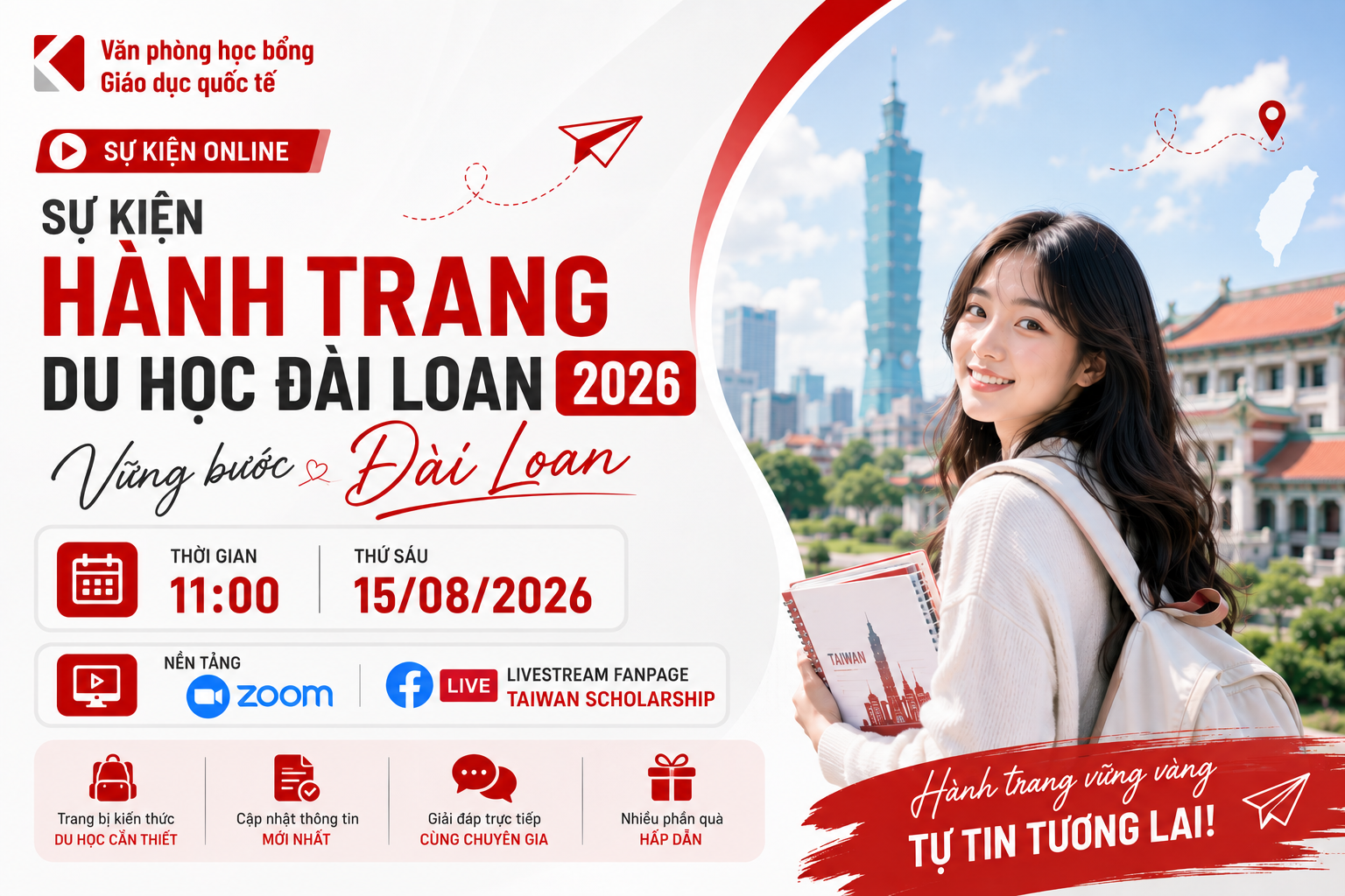 Hành Trang Du Học Đài Loan Online Tự Tin Nhập Cảnh | Zoom 15/8