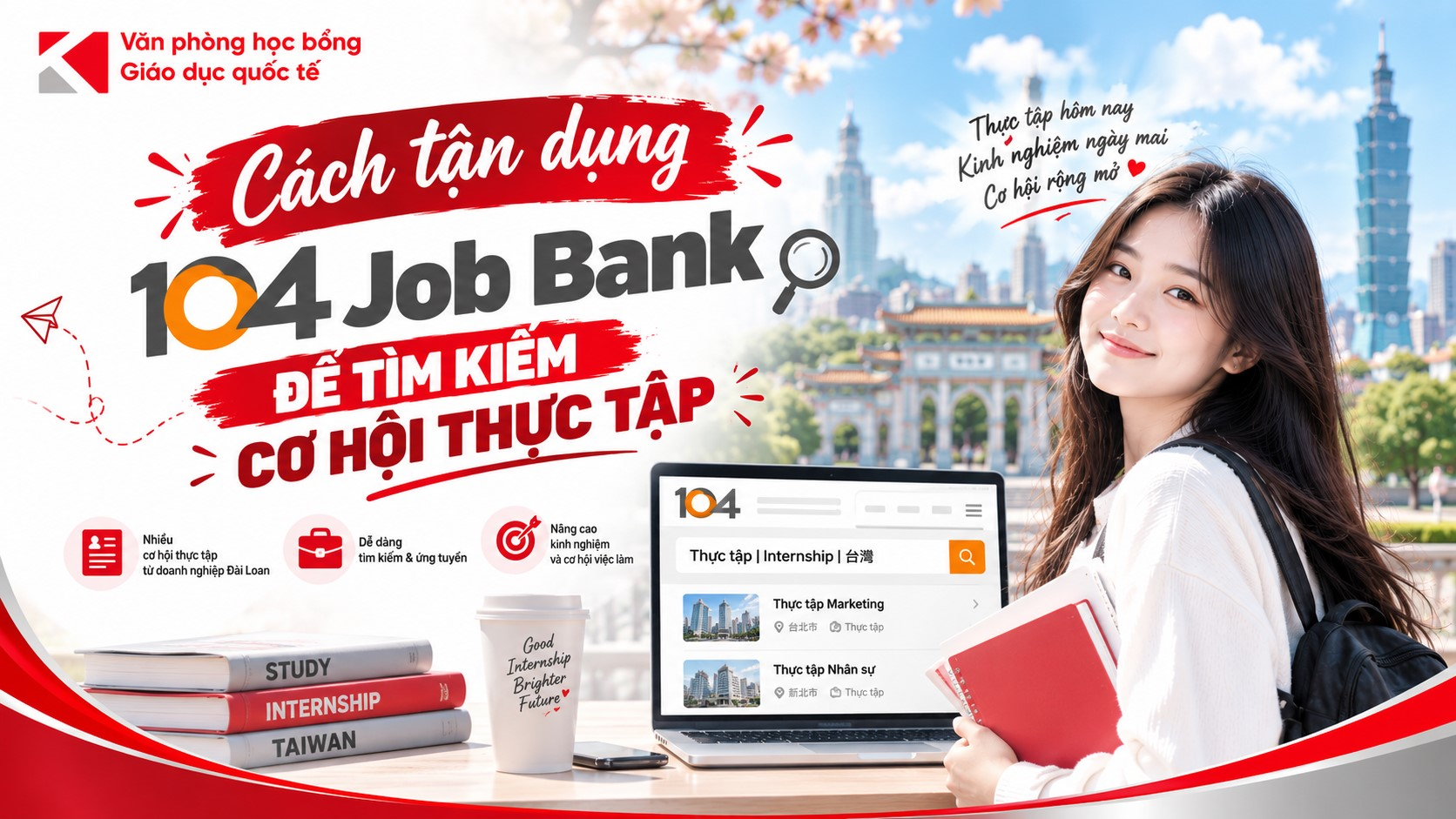 Cách Tận Dụng 104 Job Bank Để Tìm Kiếm Cơ Hội Thực Tập Tại Đài Loan