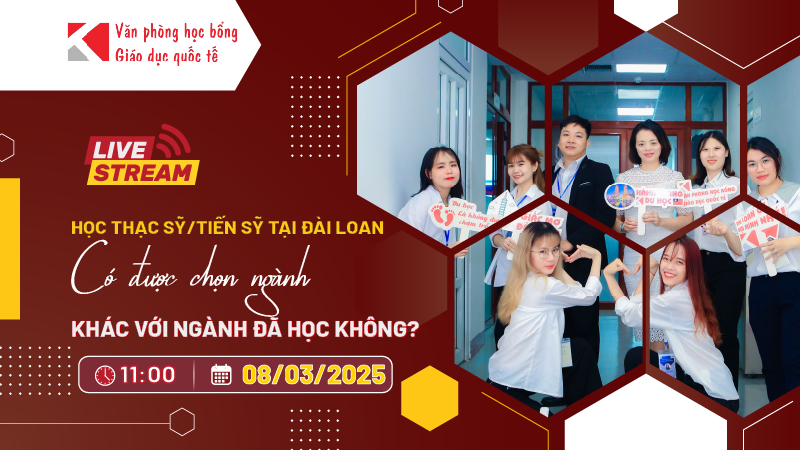 Tọa Đàm 08/03: “Học Thạc Sĩ, Tiến Sĩ Tại Đài Loan Có Được Chọn Ngành Khác Với Ngành Đã Học Không?