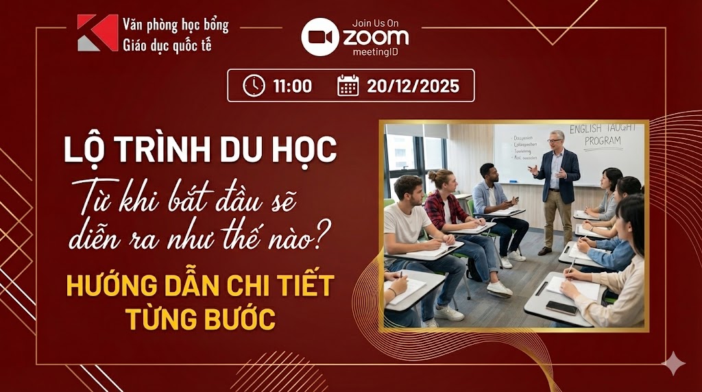 Lộ Trình Du Học Đài Loan Từ A–Z | Zoom 20/12/2025