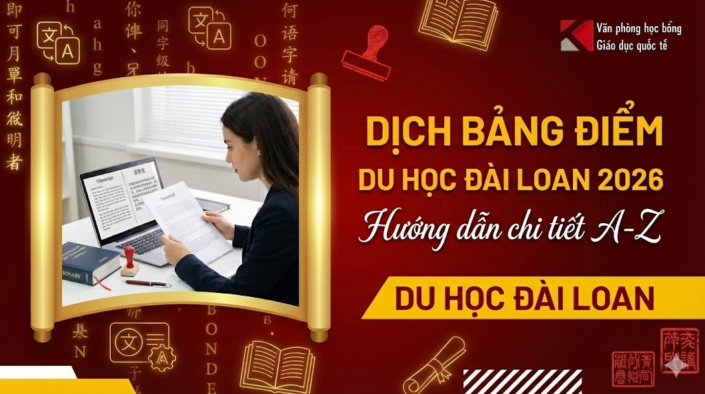 Dịch Bảng Điểm Du Học Đài Loan 2026: Hướng Dẫn Chi Tiết A-Z