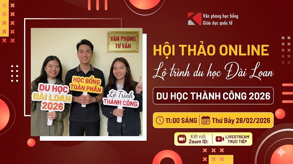 Hội thảo Online: Lộ trình du học Đài Loan thành công 2026