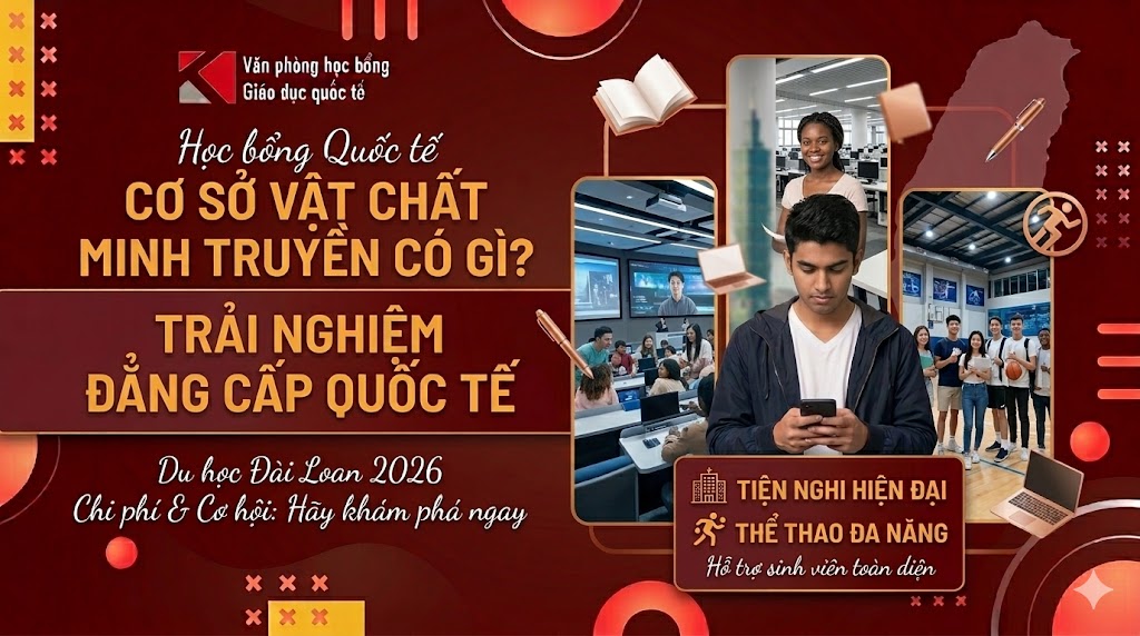 Du học Đài Loan: Cơ sở vật chất Đại học Minh Truyền có gì?