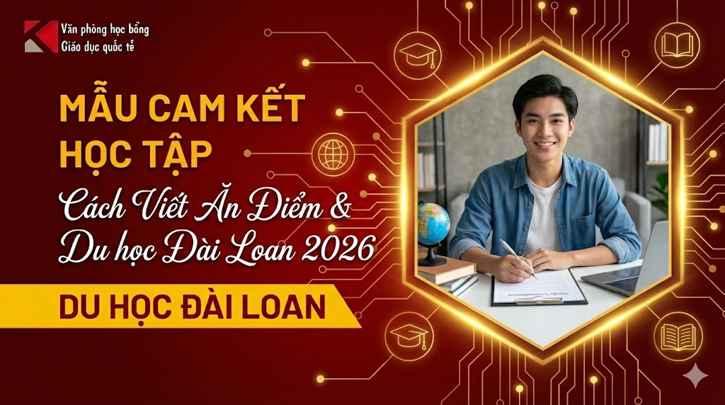 Mẫu Cam Kết Học Tập Du Học Đài Loan 2026: Cách Viết Ăn Điểm