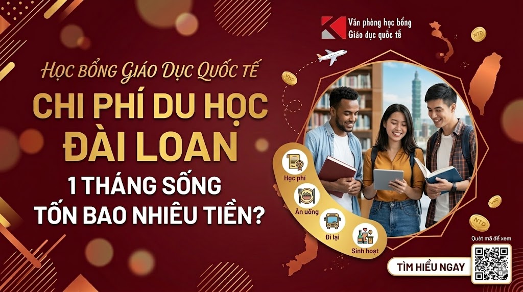 Chi phí du học Đài Loan: 1 tháng sống tốn bao nhiêu tiền?