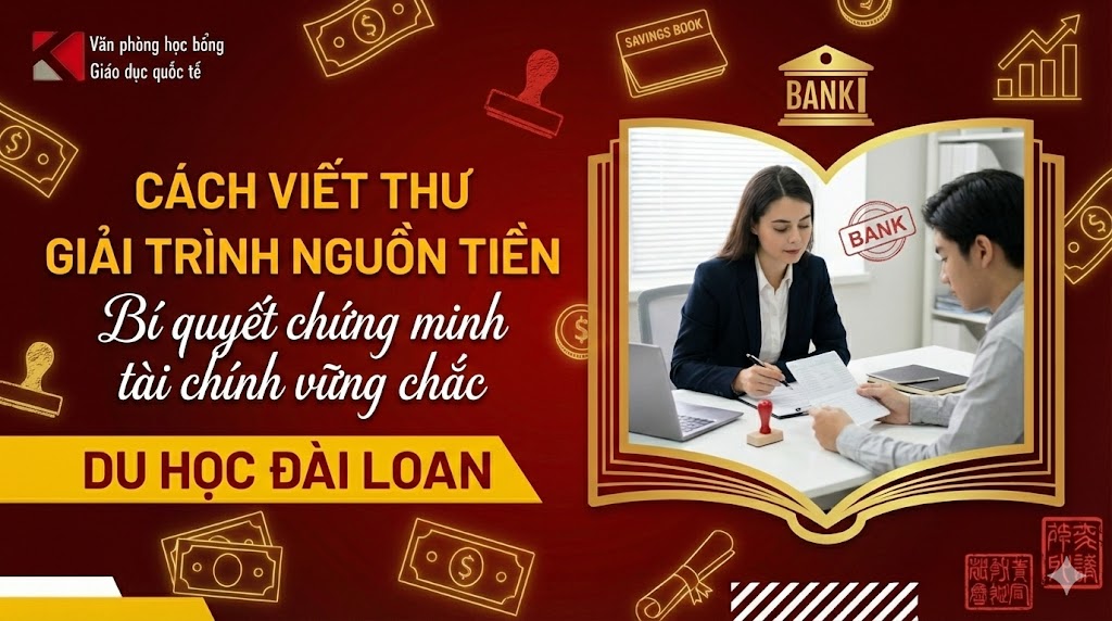 Hướng dẫn viết thư giải trình tài chính du học Đài Loan chuẩn 2026