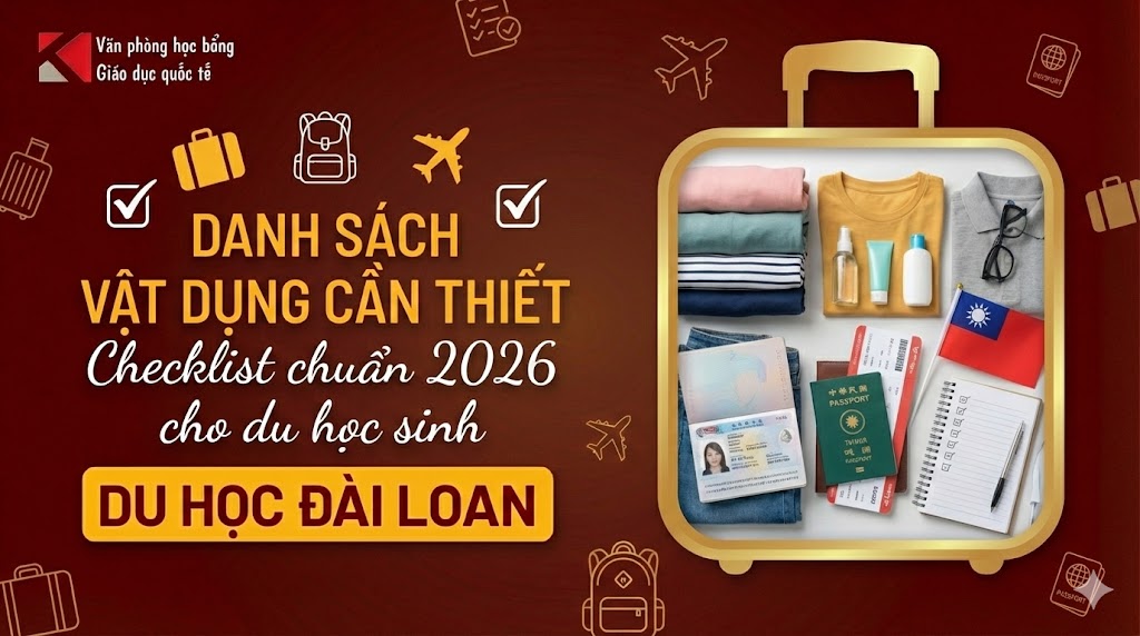 Hành Lý Du Học Đài Loan 2026: Checklist Chuẩn A-Z Từ Chuyên Gia