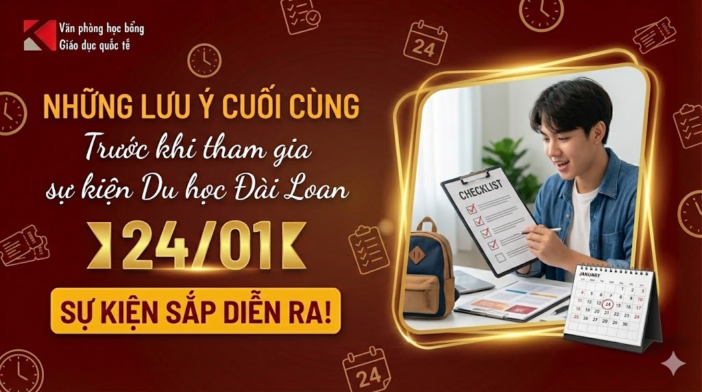 Sự Kiện Du Học Đài Loan 24/01: 5 Lưu Ý Quan Trọng Trước Giờ G
